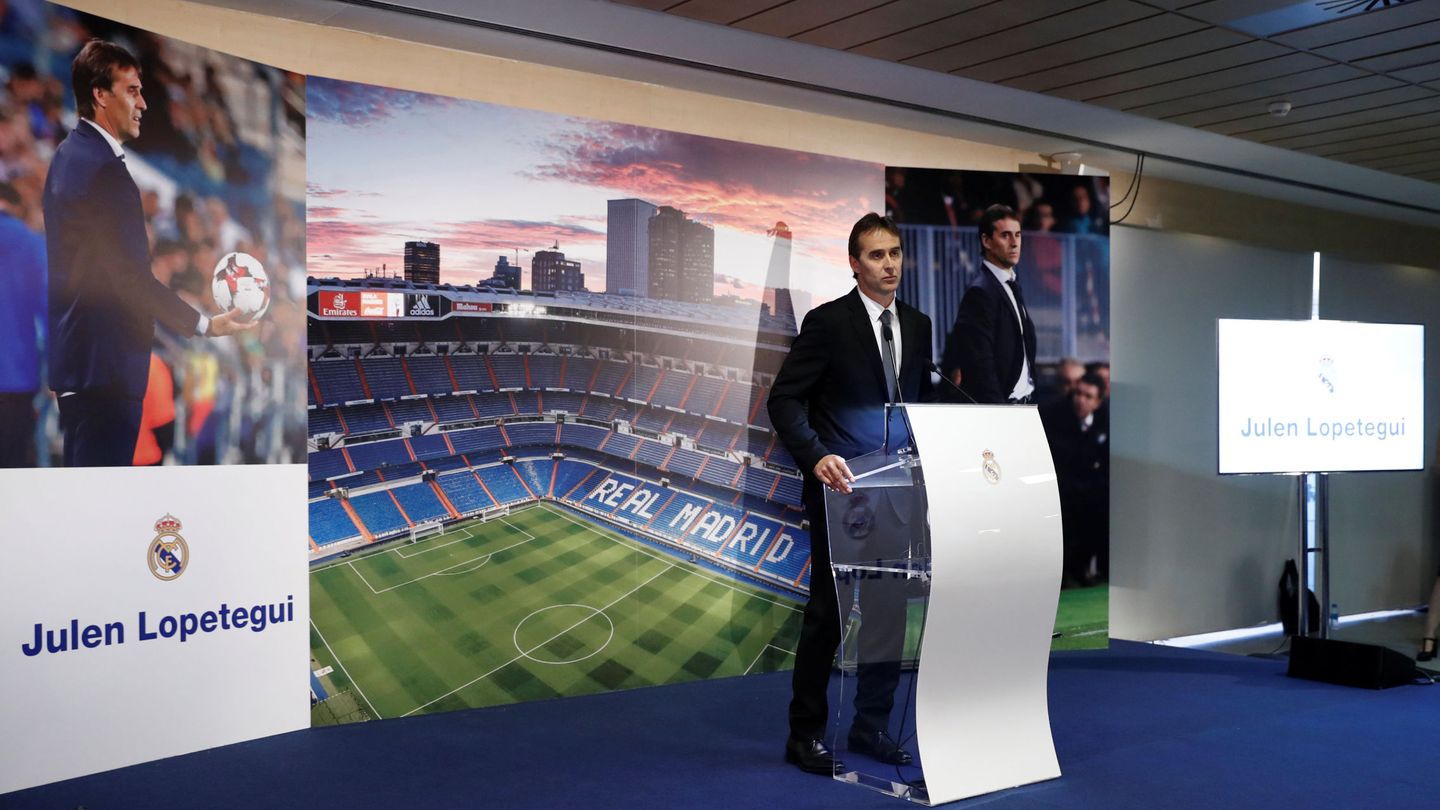 Julen Lopetegui, durante su presentación como entrenador del Real Madrid. (Reuters)