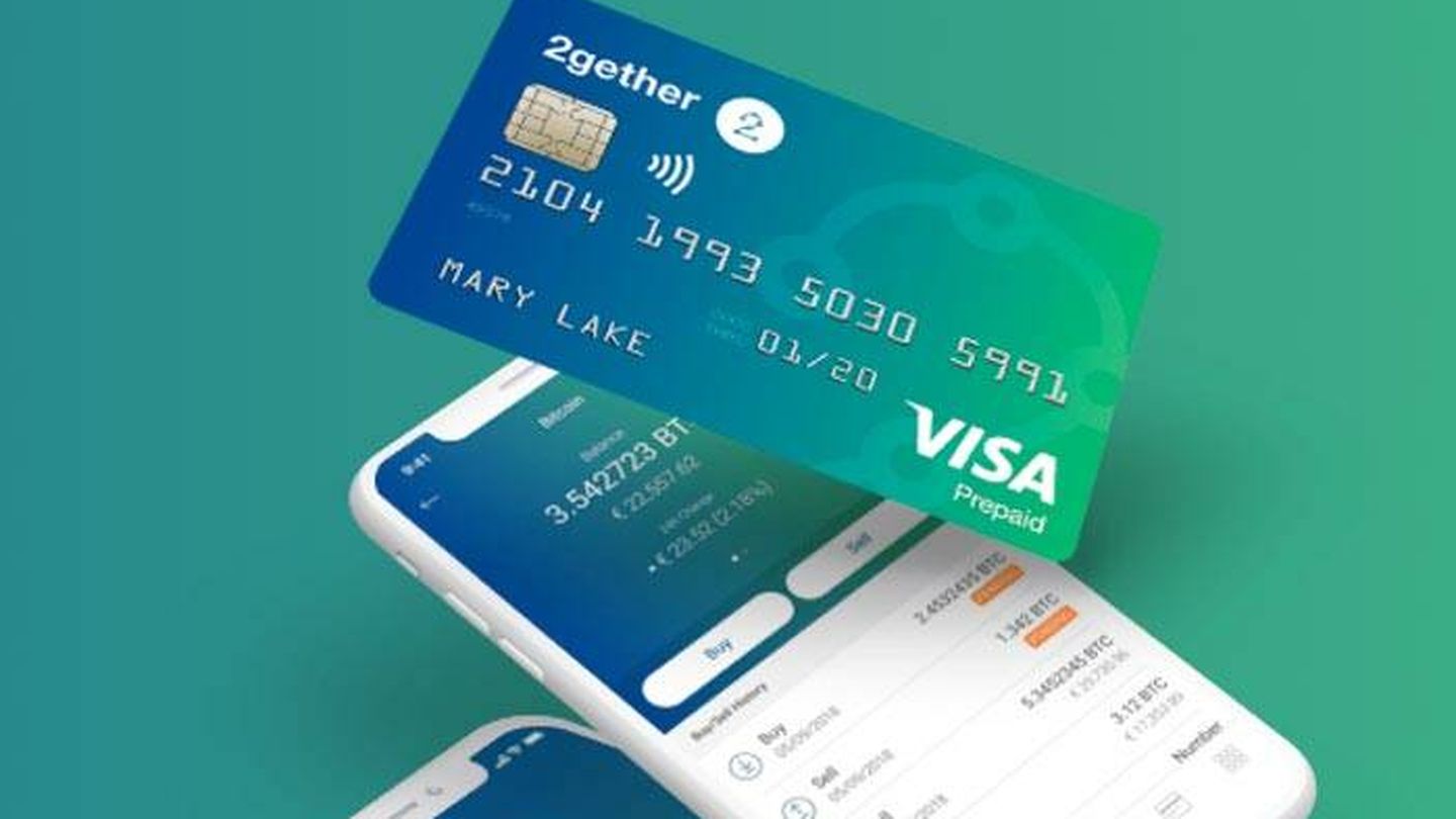 2gether ofrece una Visa para operar con criptodivisas. 