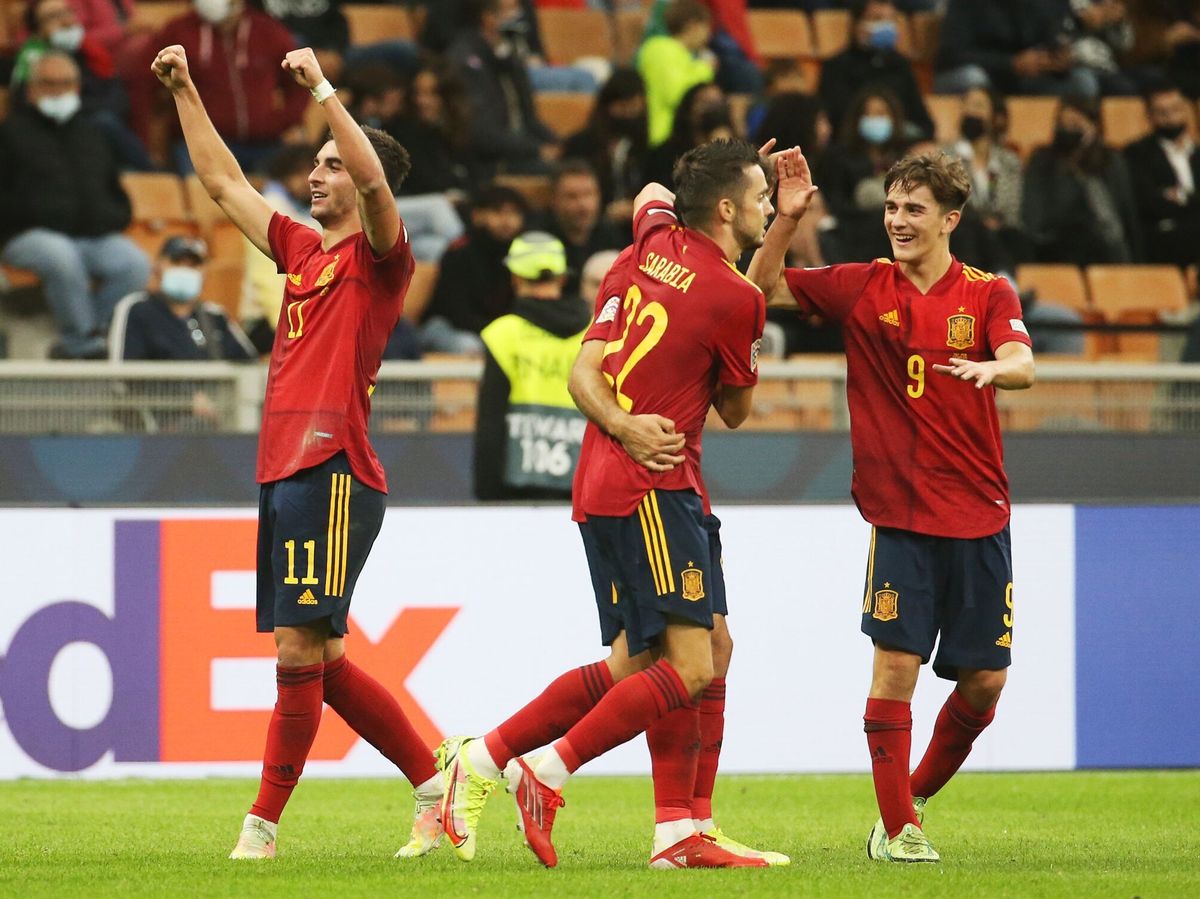 Foto: La Selección española celebra un gol. (EFE)