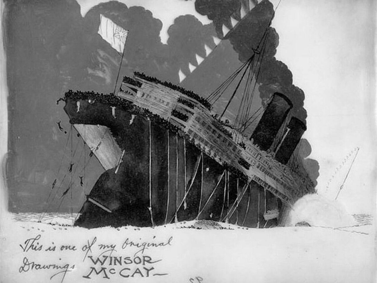 Foto: El hundimiento del Lusitania, por Winsor McCay