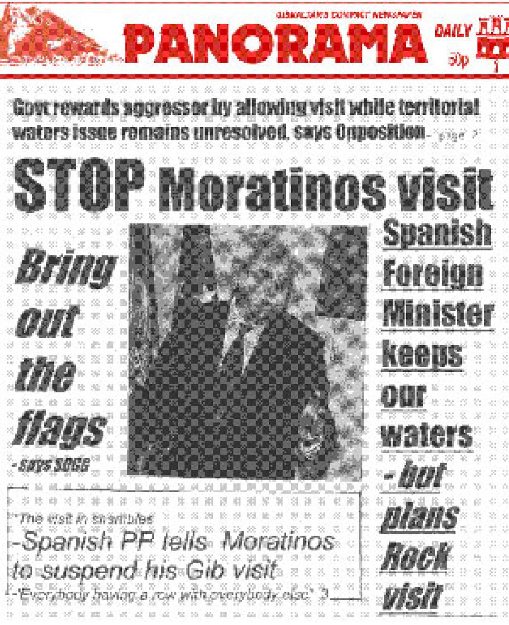 Foto: La visita de Moratinos irrita a la oposición gibraltareña: recibimiento con banderas 'british' por la independencia
