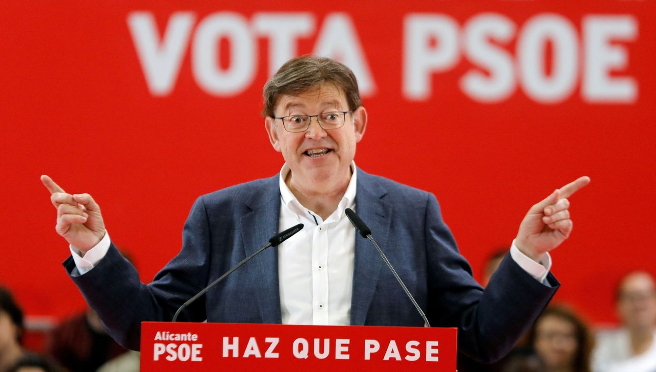 Ximo Puig, durante su intervención en un acto electoral celebrado en Alicante. (EFE)