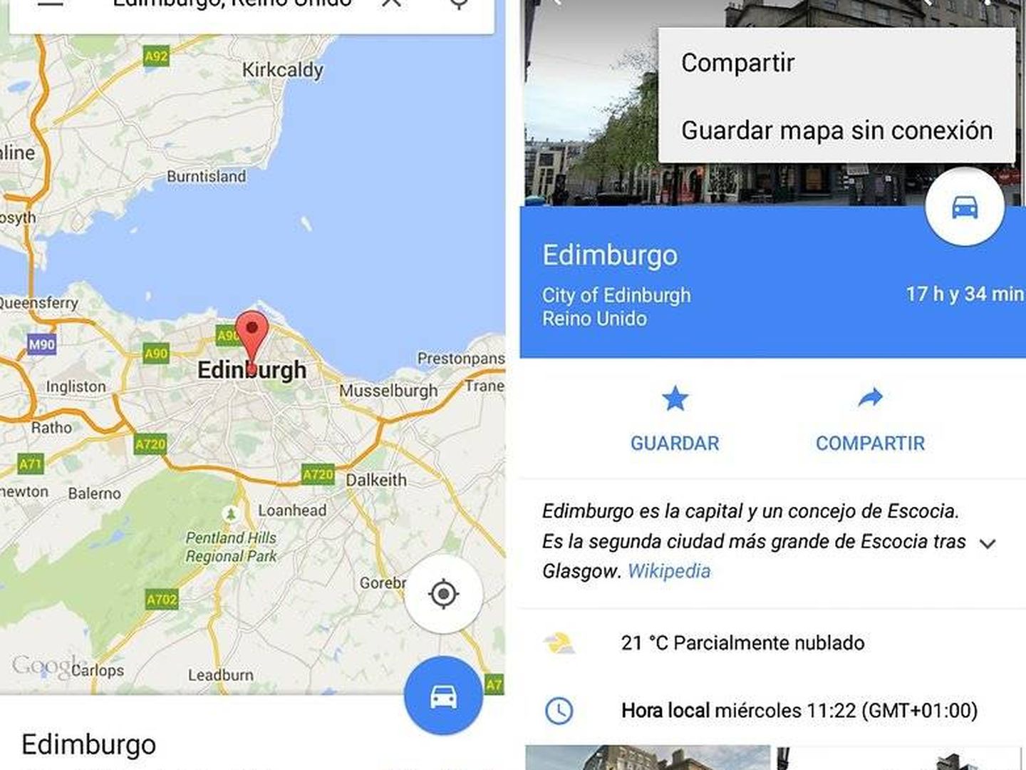 Usa Google Maps sin conexión (Foto: Google)