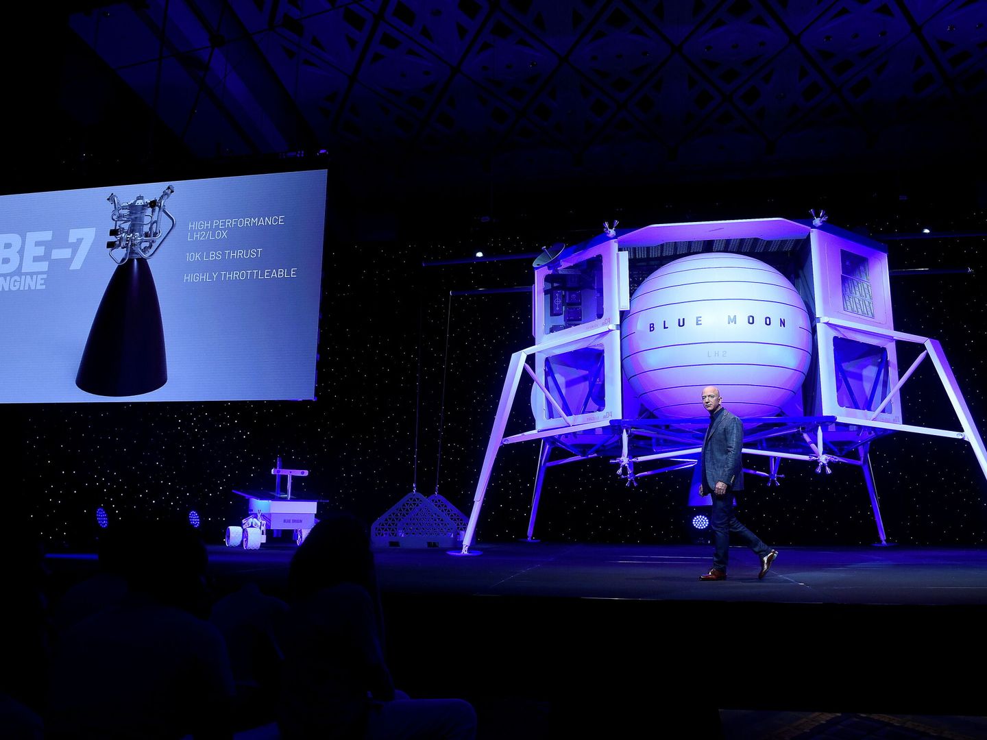 El prototipo de módulo de aterrizaje lunar de Bezos se va a quedar cogiendo polvo en un hangar. (Reuters)