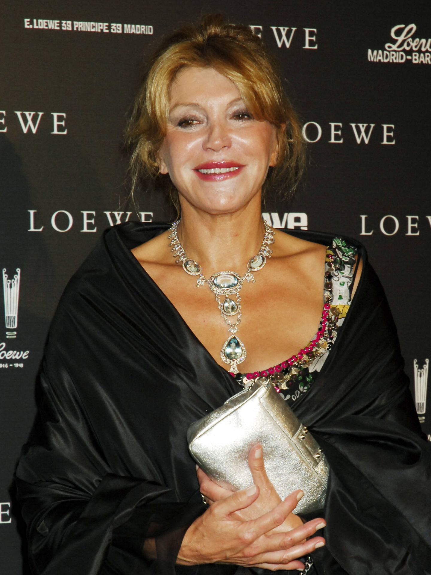 Carmen Thyssen con el imponente collar de aguamarinas y diamantes. (Gtres)