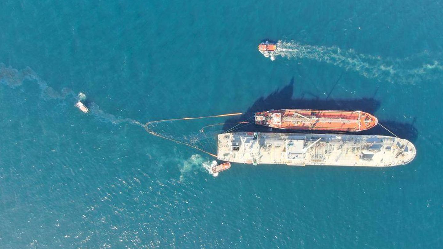 El buque desde el que se ha producido el vertido. (Gobierno de Gibraltar)