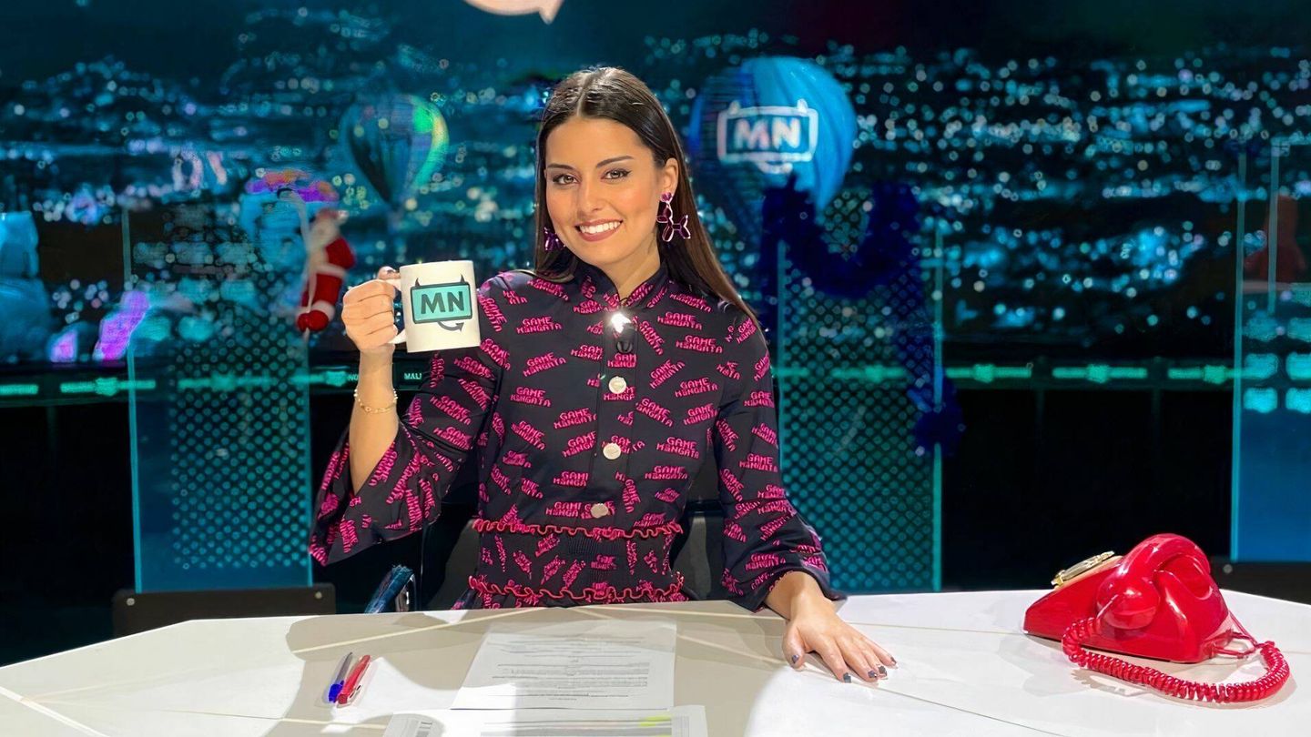 Noelia Rey, presentadora de 'Malicia noticias'. (Televisión de Galicia)
