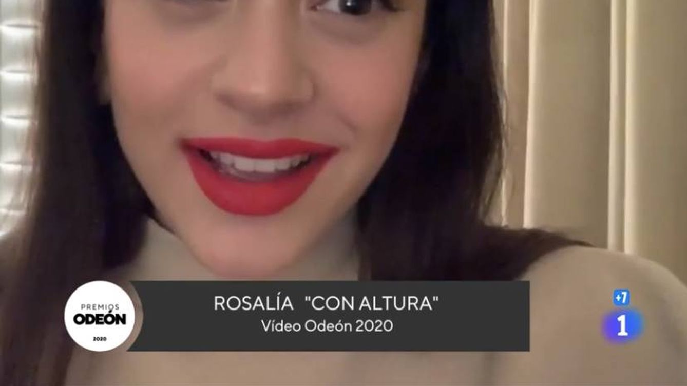Mensaje de Rosalía en los Premios Odeón. (TVE)