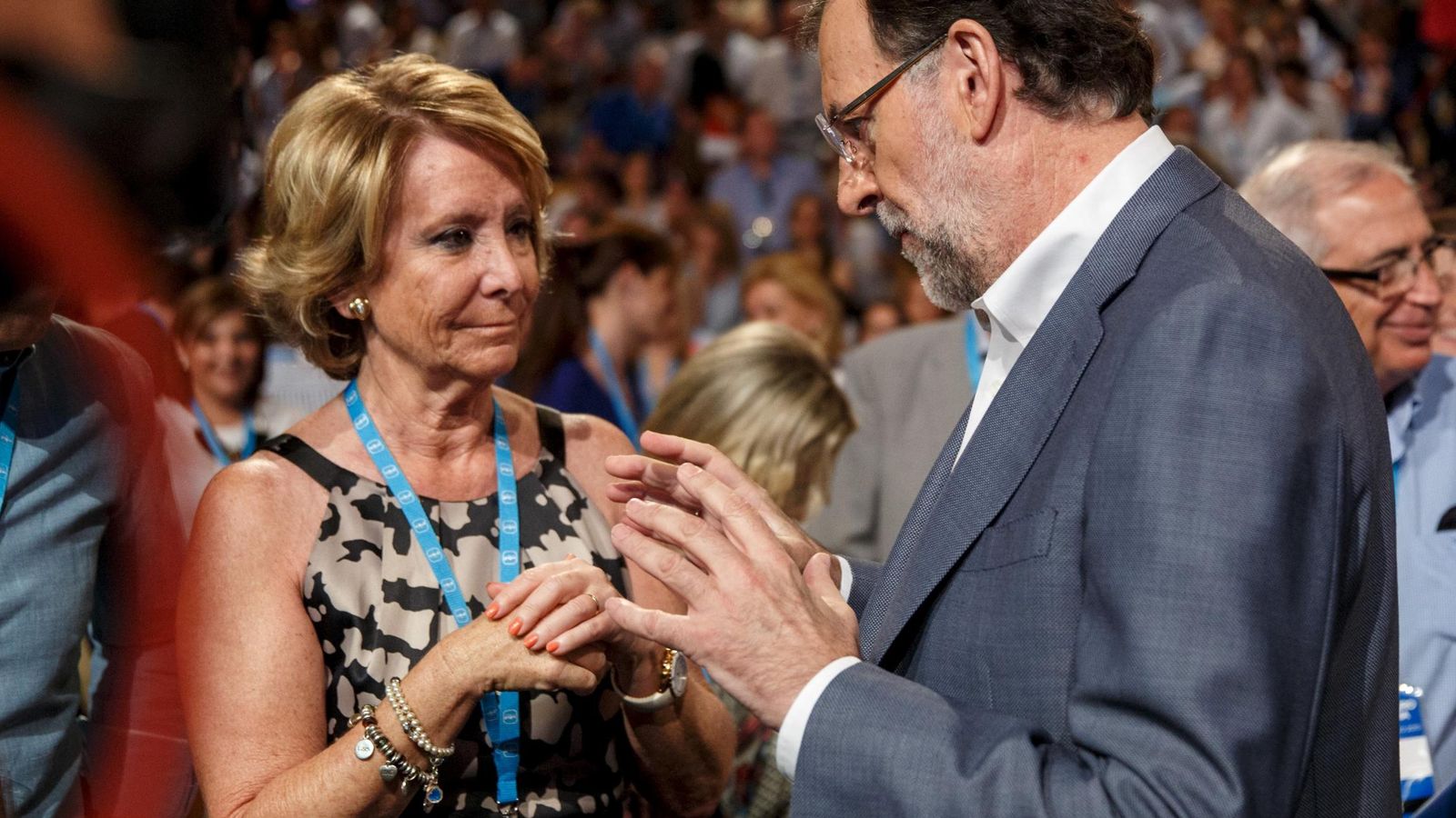 Foto: La presidenta del PP de Madrid, Esperanza Aguirre, junto a Mariano Rajoy en un acto electoral. (Reuters) 