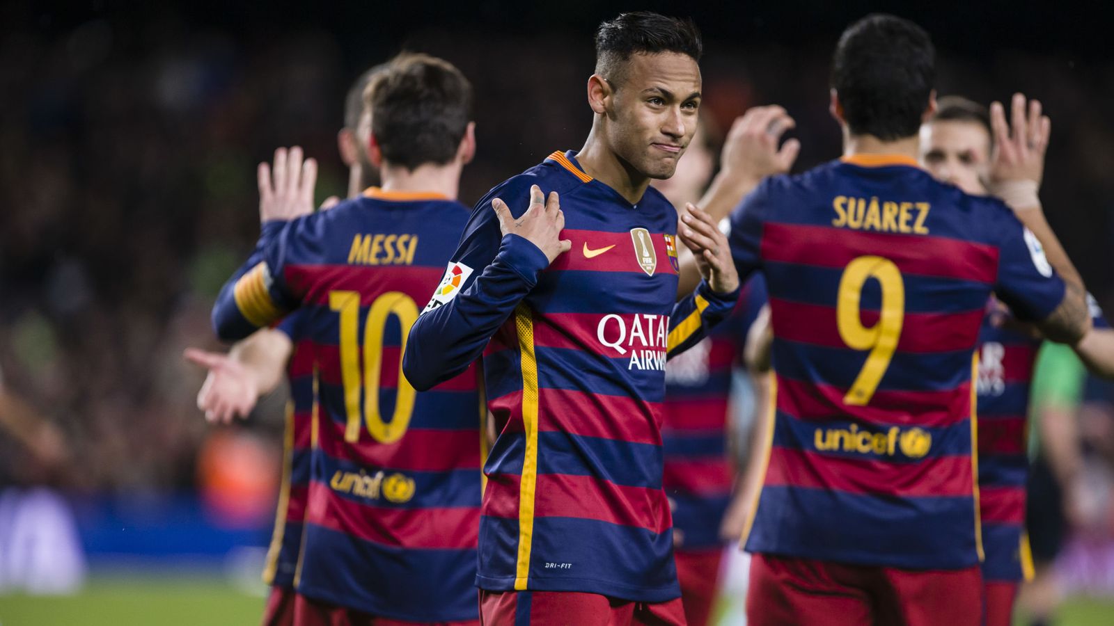 Foto: Neymar celebrando su tanto frente al Celta.