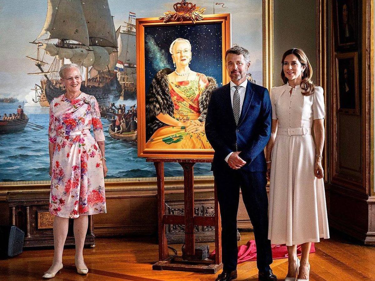 Foto: Federico y Mary, junto a la reina Margarita. (Casa Real)