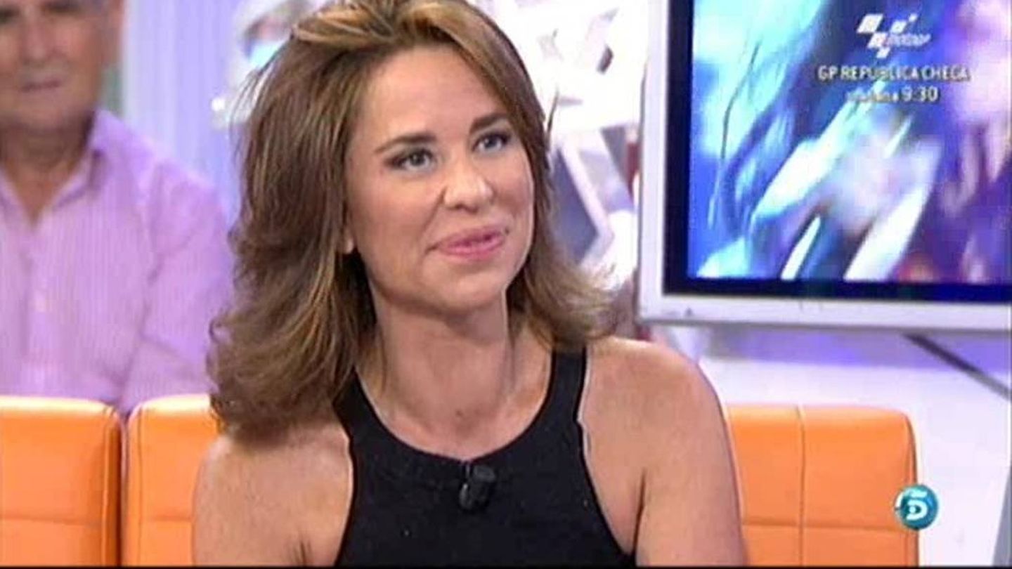 Vicky Larraz, en una entrevista en un programa de Telecinco.