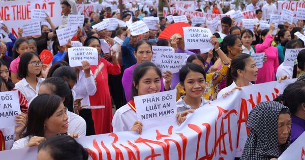 Foto: Protestas en Vietnam contra las leyes de ciberseguridad (Reuters)