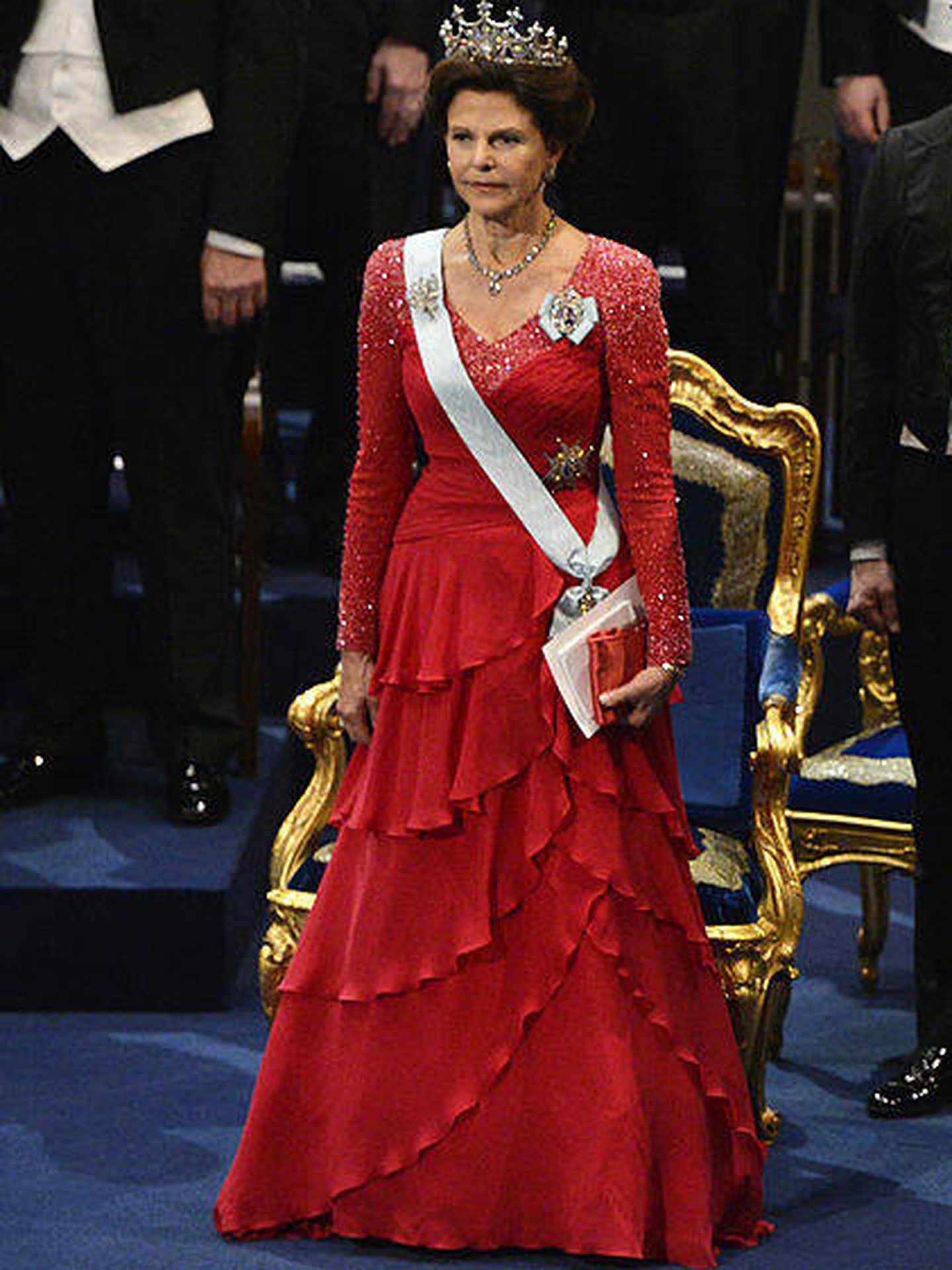 La reina Silvia, en la gala de los premios Nobel 2013. (Getty)