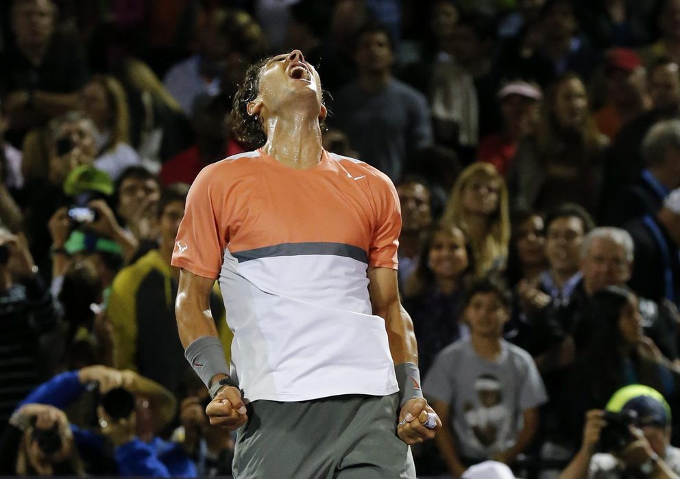 Foto: Rafa Nadal celebra con efusividad su clasificación a las semifinales de Miami.