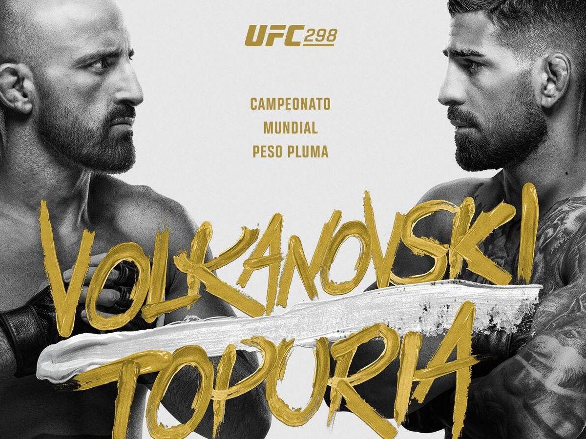 Foto: Todo listo para el combate que medirá a Volkanovski y Topuria. (UFC)