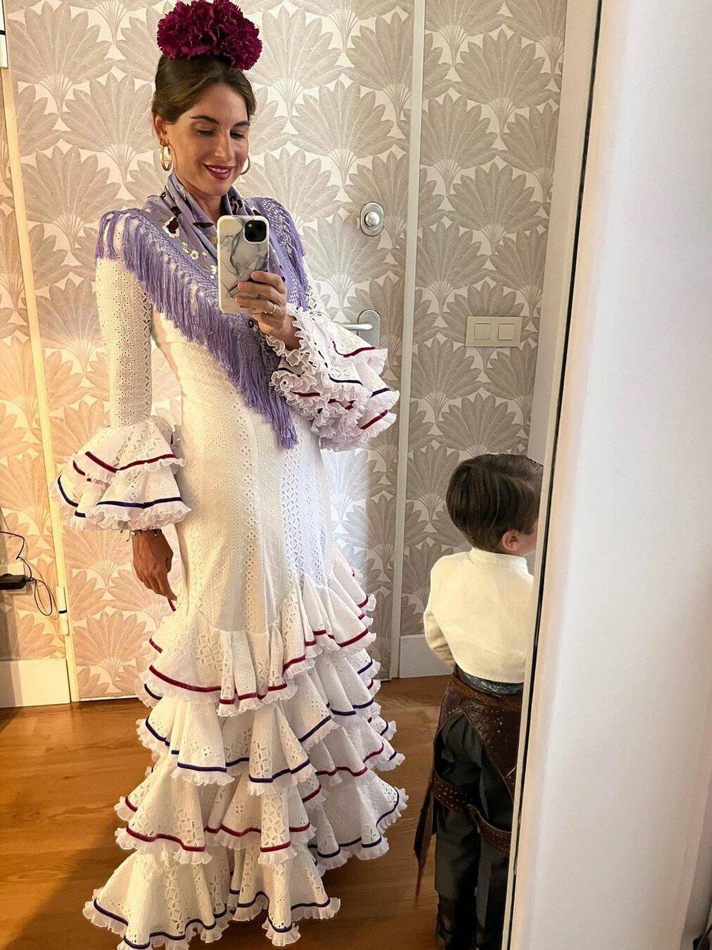 Lourdes Montes, vestida de flamenca. (Instagram/@lmontesoficial)