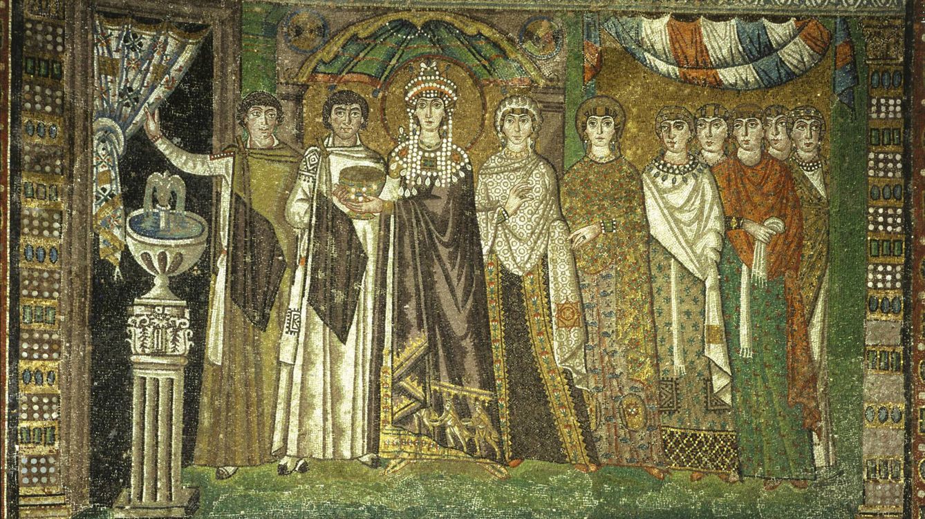 Foto: Mosaico de Teodora en la basílica de San Vitale de Rávena. (Cordon Press)