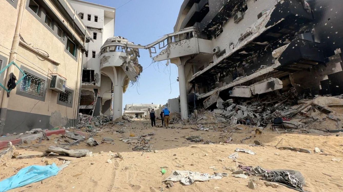 Foto: Imagen del Hospital Al-Shifa tras el asedio israelí y los ataques. (Reuters)