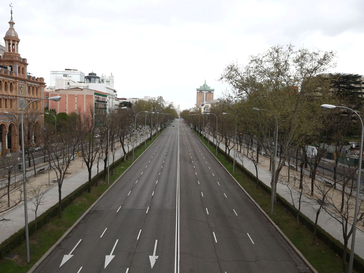 Foto: El Paseo de la Castellana de Madrid tras el confinamiento. (Reuters)
