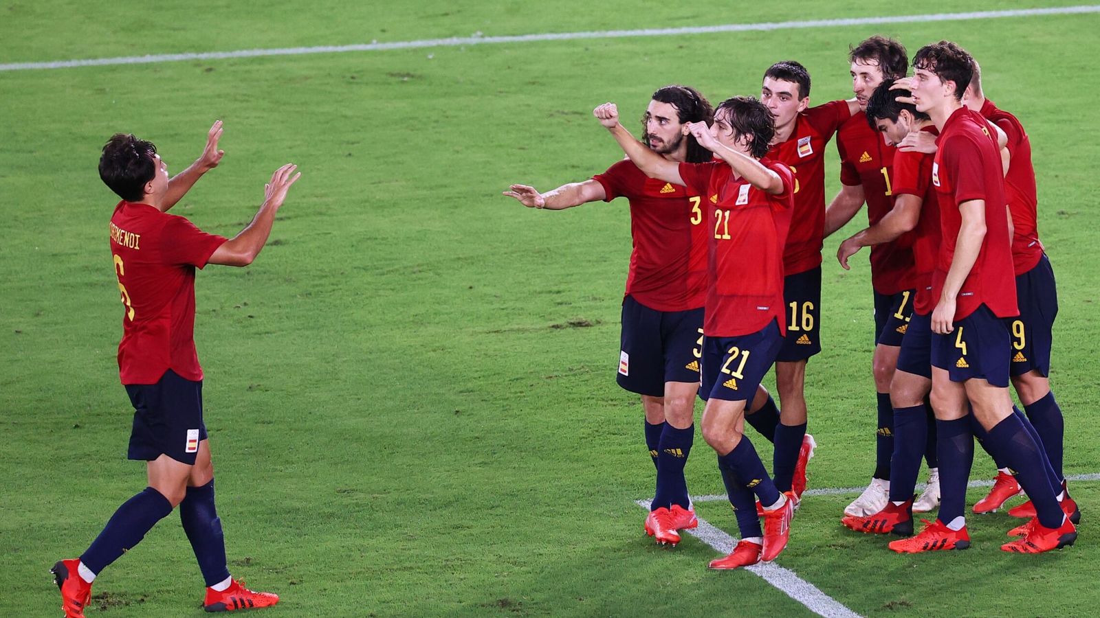 La Selección celebra el empate. (Reuters)