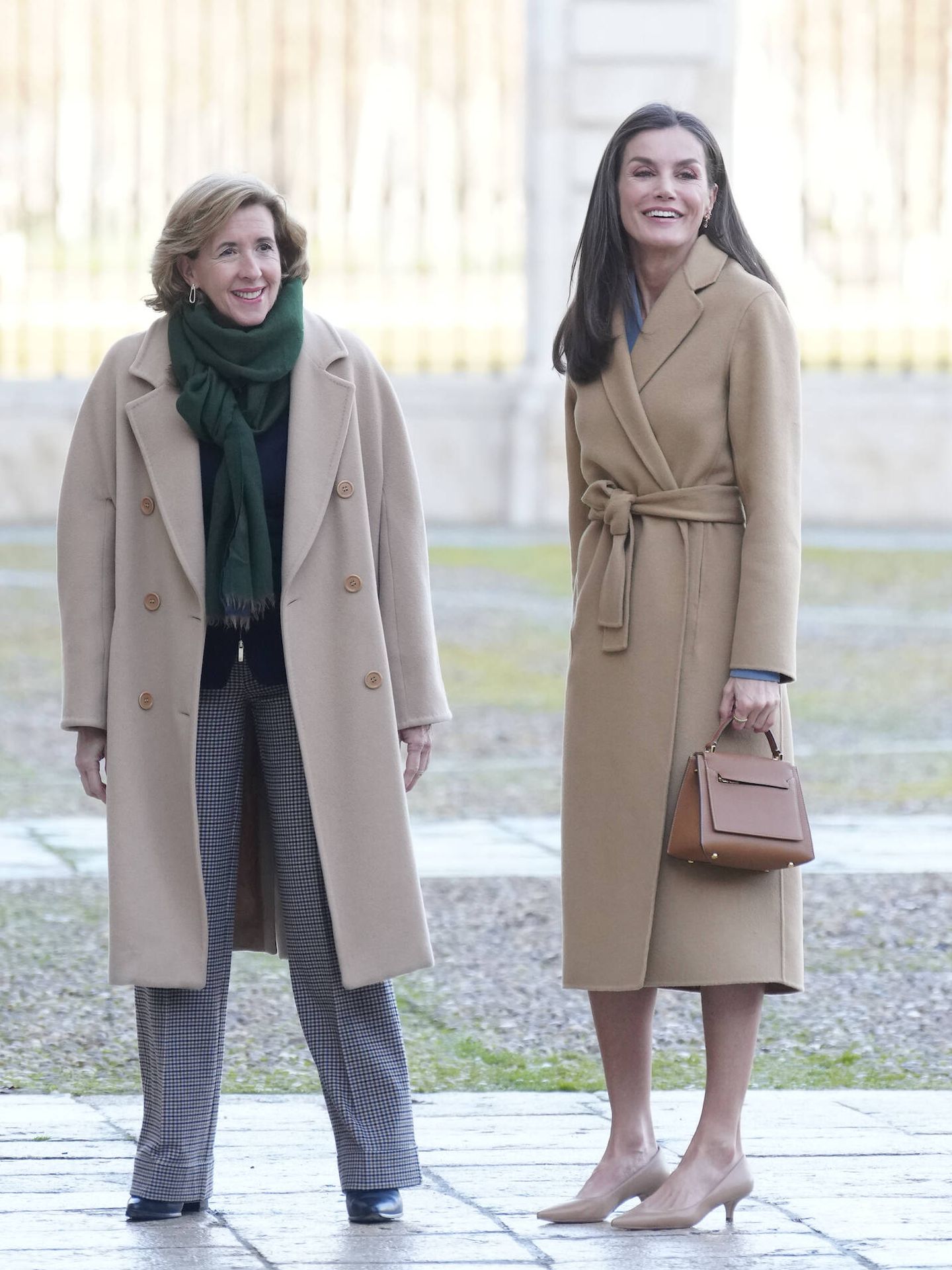 La reina Letizia a su llegada al Palacio de Aranjuez. (LP)
