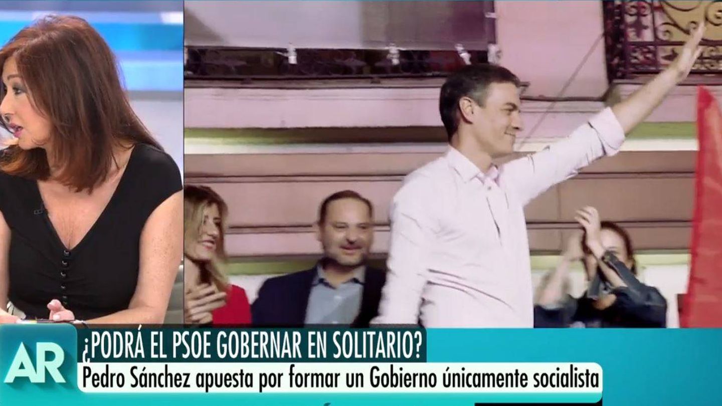 Ana Rosa Quintana, dirigiéndose a Juan Carlos Monedero. (Mediaset)