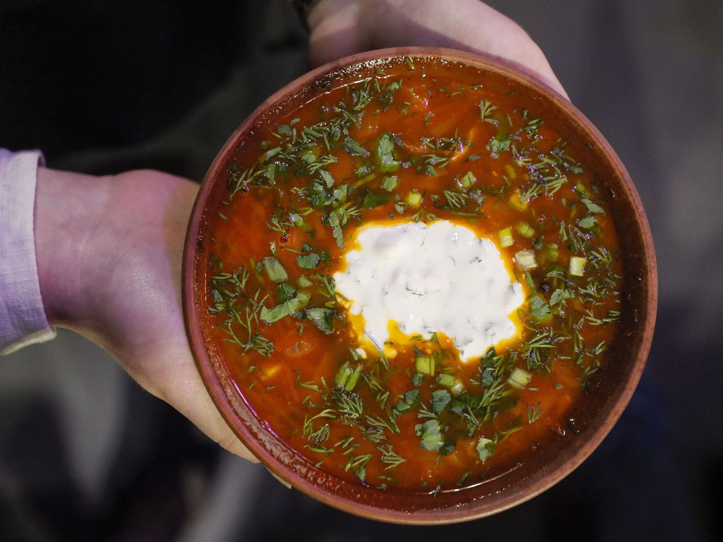 El borscht es uno de los platos estrella de Ucrania. (EFE/EPA/Sergey Dolzhenko)