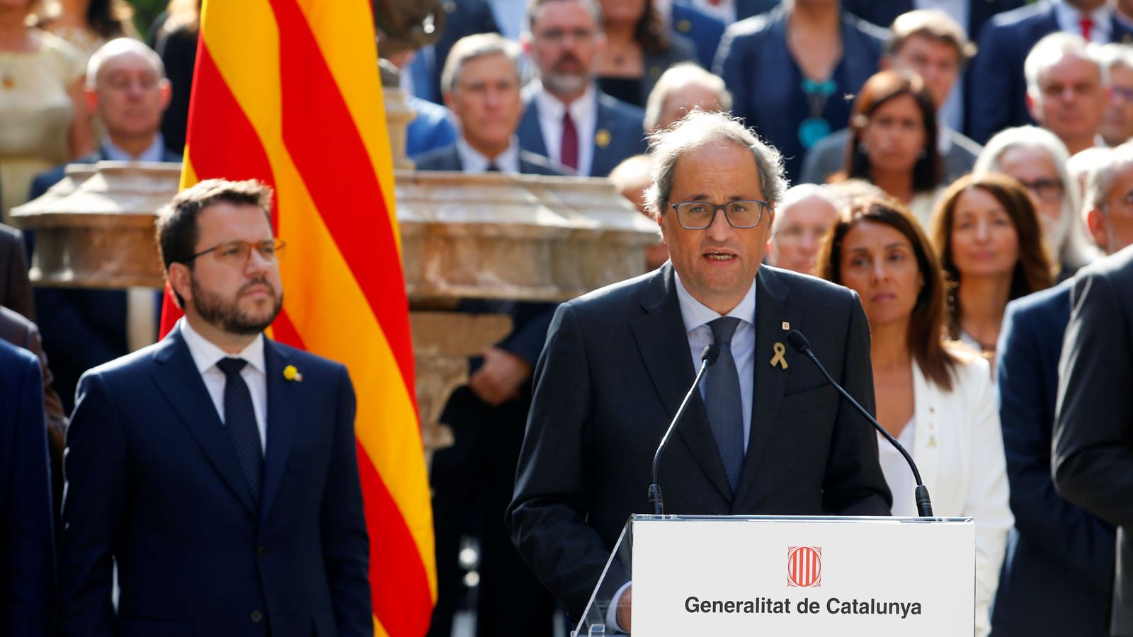 Foto: El presidente de la Generalitat, Quim Torra, en un acto en Barcelona. (EFE)