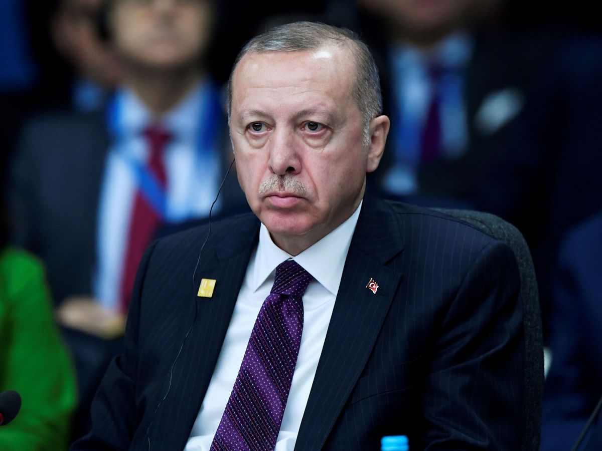 Foto: Erdogan, durante la reunión de la OTAN en Watford, Reino Unido. (Reuters)