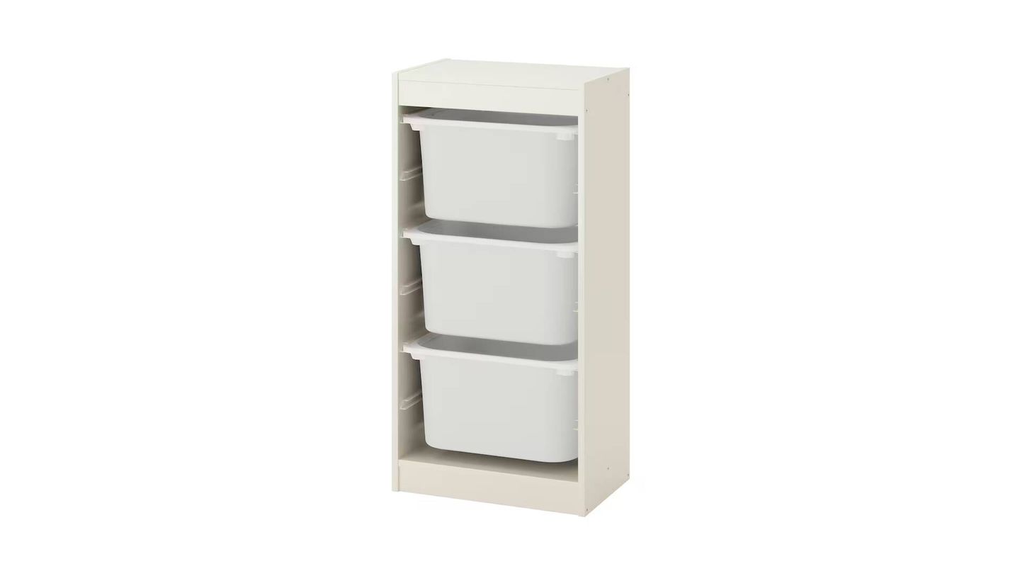 TROFAST combinación almacenaje con baldas, blanco, 46x30x94 cm - IKEA