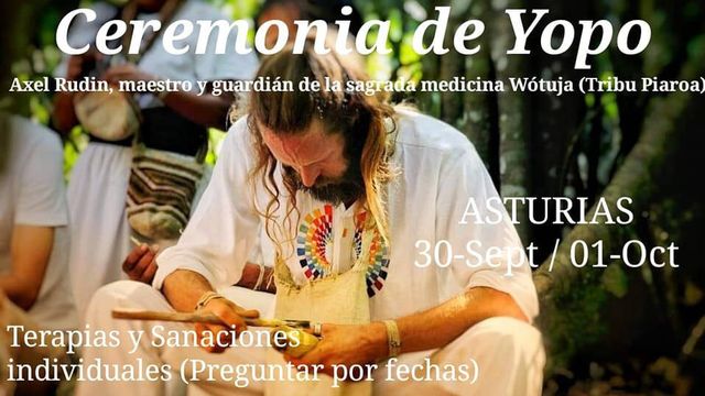 Así publicitó en las redes su Nueva Tribu Ancestral el 'seminario' espiritual asturiano que reventó la Policía Nacional.