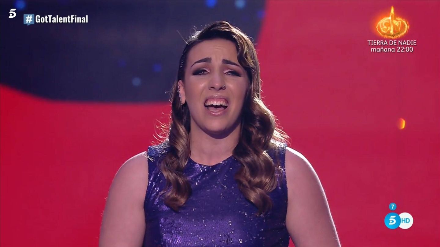 Nazaret Natera, en la final de 'Got Talent España'. (Telecinco)