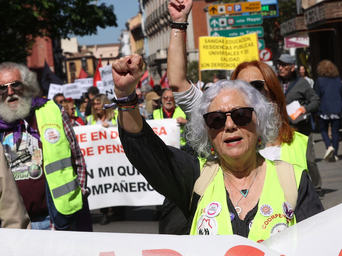 Foto: Manifestación de jubilados en Madrid. (EFE/Kiko Huesca)