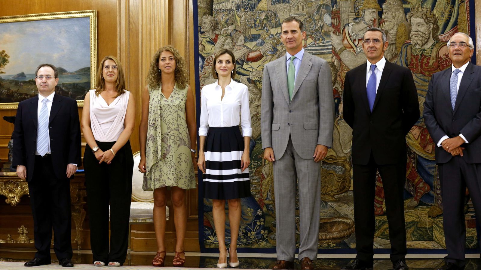 Foto: Audiencia de los Reyes a la Unión de Asociaciones Empresariales de la Industria Cultural Española. (EFE)