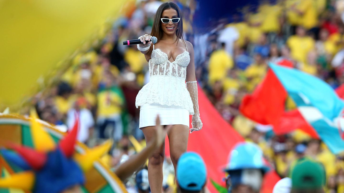 Anitta, durante la final de la Copa América este verano. (Getty)