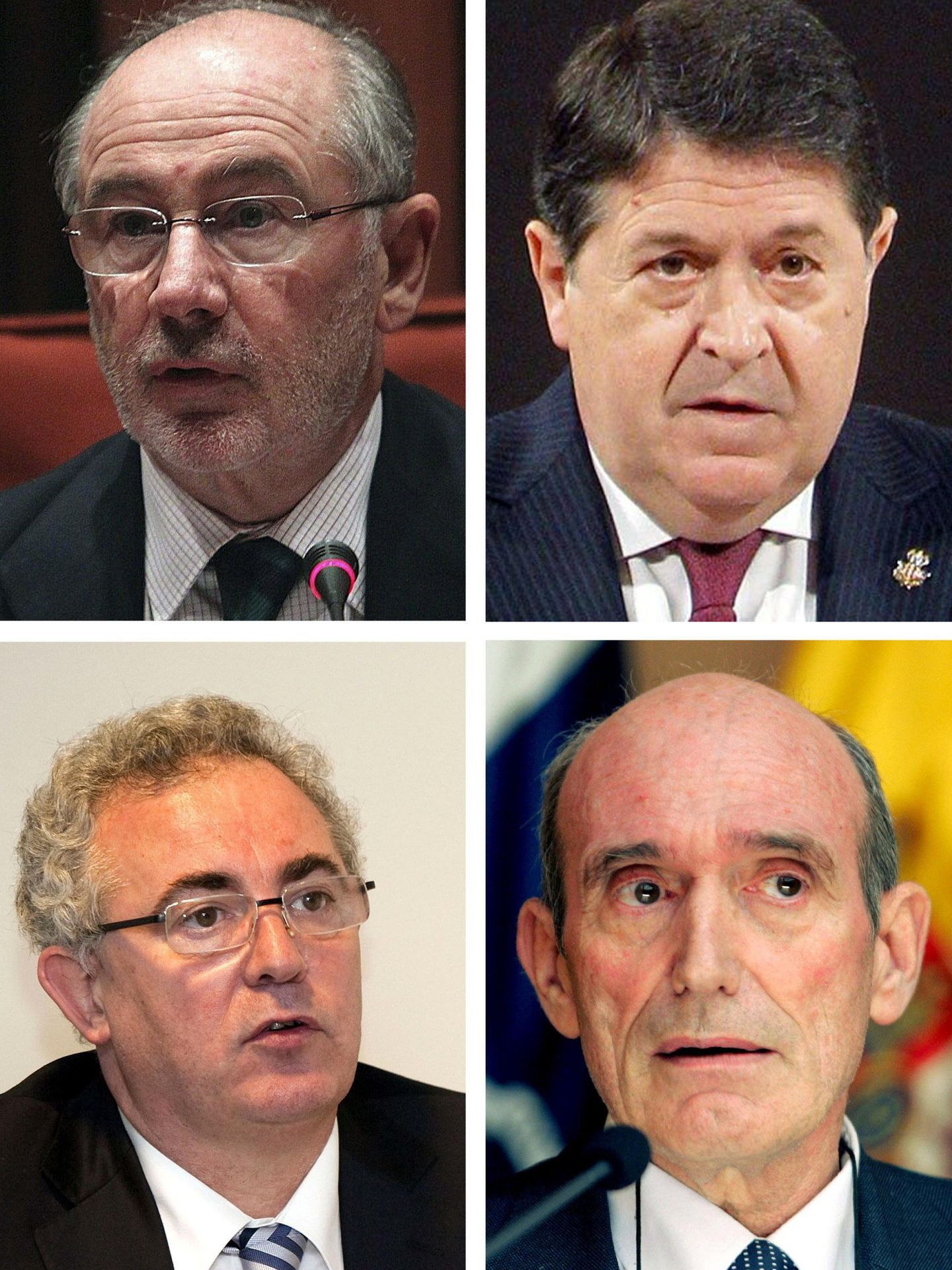 Rodrigo Rato, José Luis Olivas, Francisco Verdú y José Manuel Fernández Norniella. (EFE)