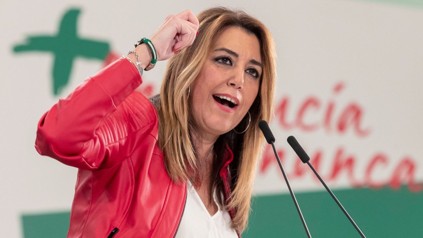 Susana Díaz, durante su intervención en la reunión del comité director del PSOE-A. (EFE)