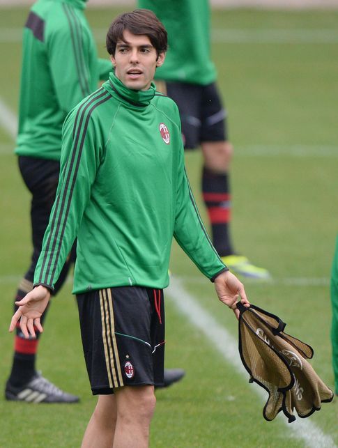 Foto: Kaká durante el entrenamiento con el Milan (Efe).