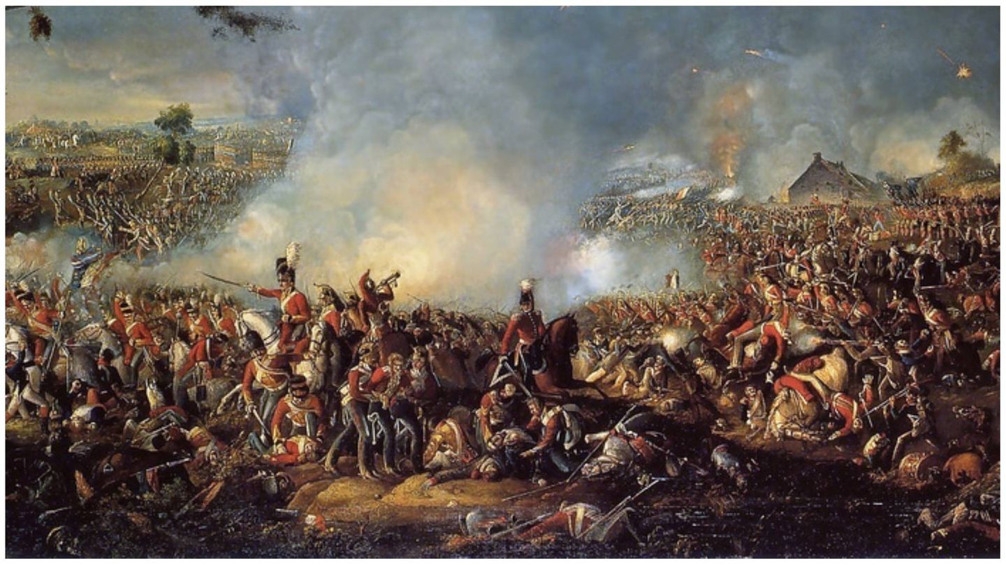 La obra 'La batalla de Waterloo', de William Sadler. (Pyms Gallery) 