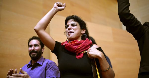 Foto: Teresa Rodríguez, coordinadora de Podemos Andalucía,  en un acto de partido en Córdoba. (EFE)