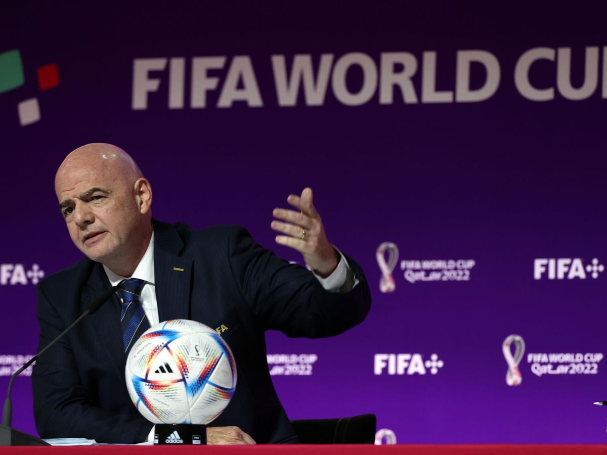 Foto: Gianni Infantino, presidente de la FIFA, en Qatar. (EFE/Moahamed Messara)