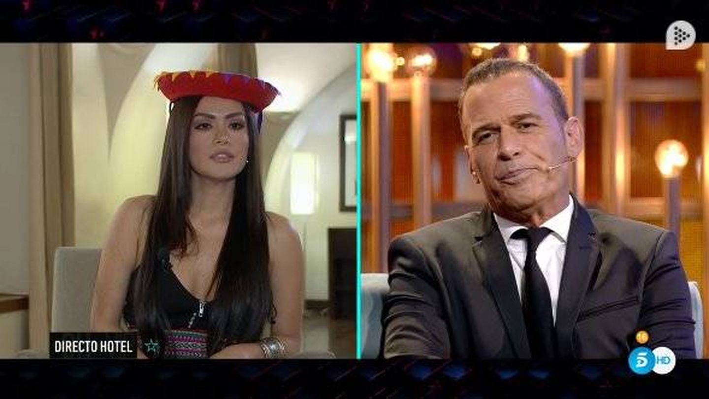Miriam Saavedra y Carlos Lozano, en 'GH VIP 6'. (Telecinco)