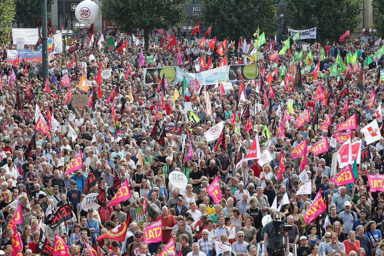 Movilizaciones masivas en contra del TTIP y el CETA en Alemana la semana pasada