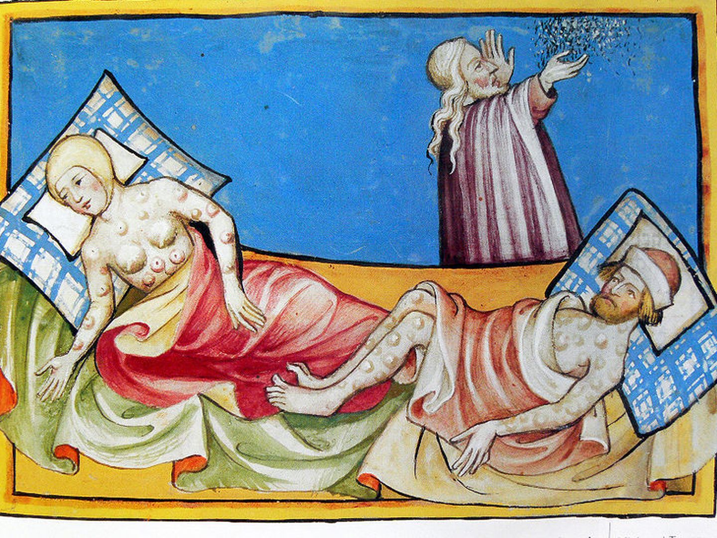 La peste negra, según la Biblia de Toggenburg.