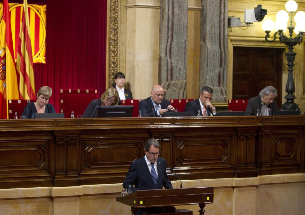 Foto: El presidente de la Generalitat, Artur Mas, durante su intervención (Efe)