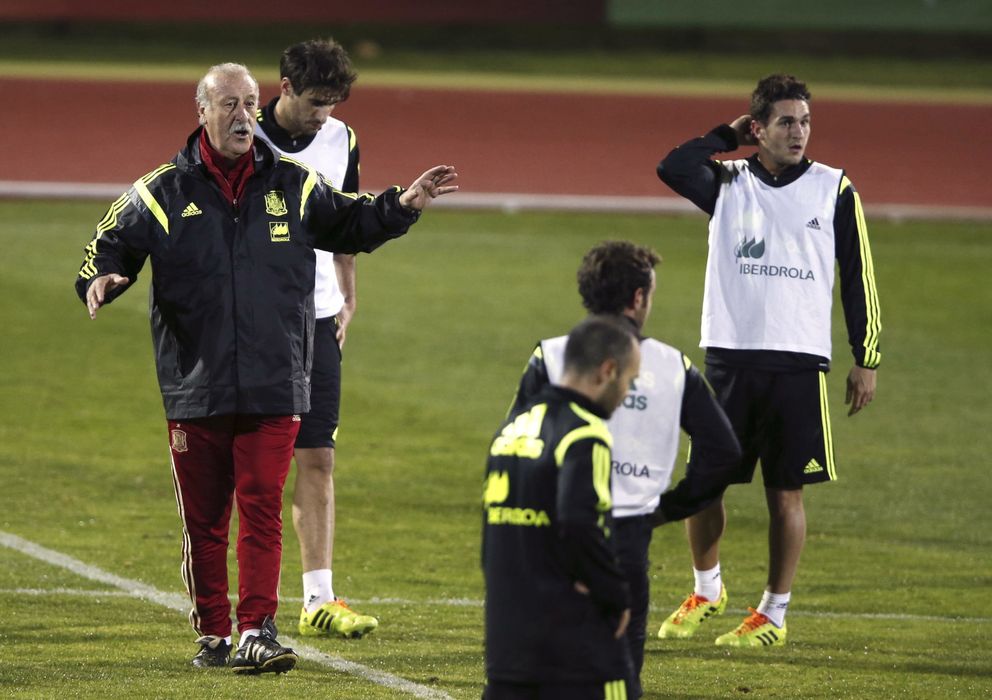 Foto: Vicente del Bosque en un entrenamiento de la Selección (Efe).