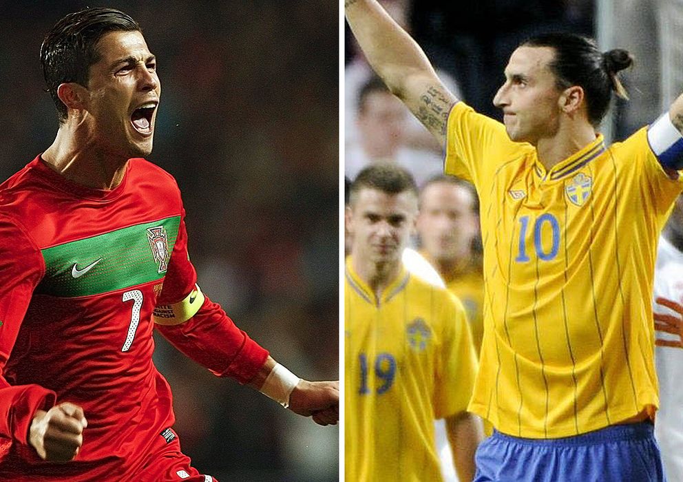 Foto: Cristiano Ronaldo y Zlatan Ibrahimovic se jugarán el pase al Mundial de Brasil.