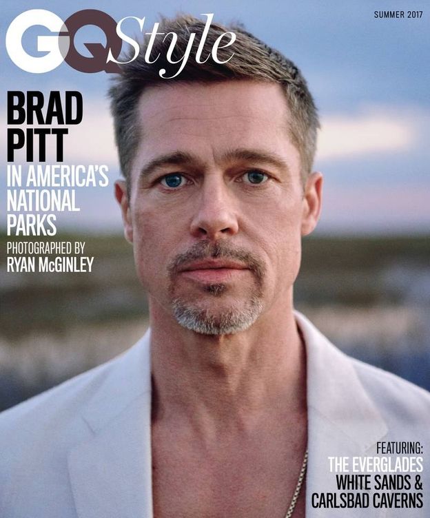 Foto: Una de las portadas de Brad Pitt para 'GQ'.
