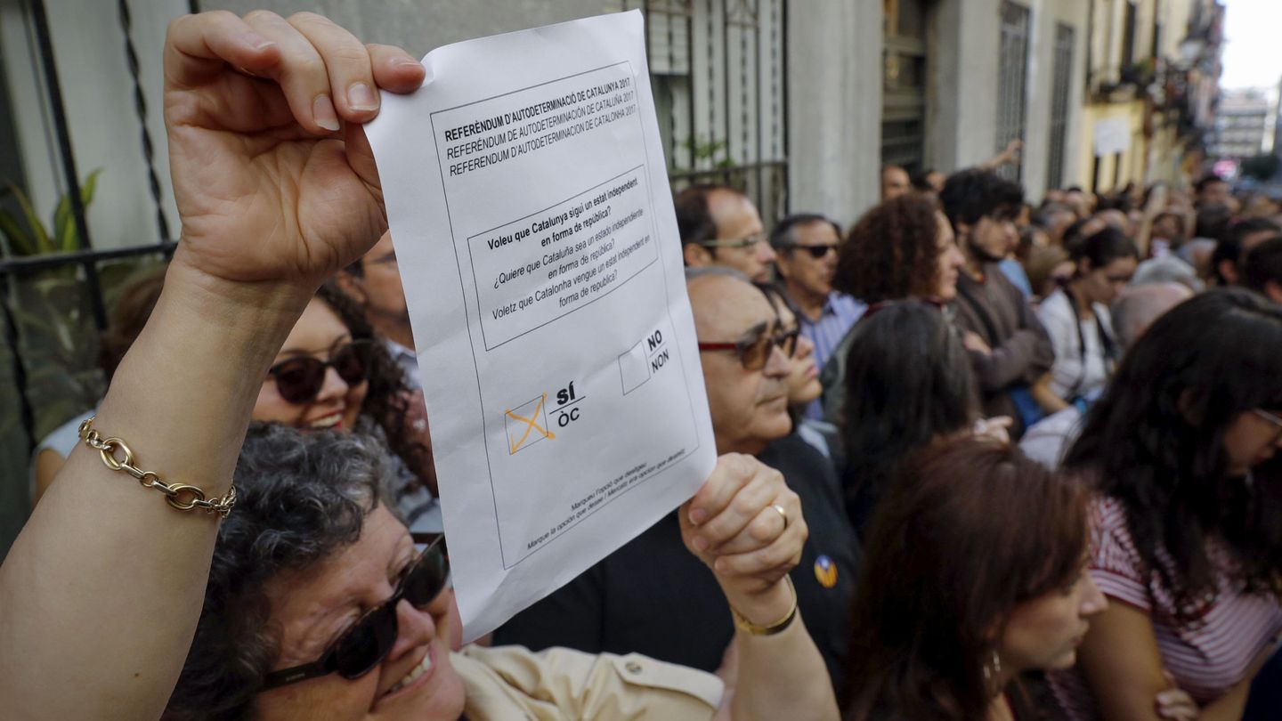 Acto organizado por la asociación Madrileños a favor del referéndum catalán. (EFE)
